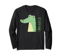 Toddler Boy Funny Animal Lover, Kids, Crocodile Alligator Manche Longue