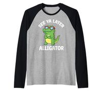Toddler Boy Funny Animal Lover, Kids See You Later Alligator Manche Raglan