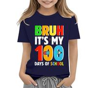 Toddler Boy Girl Summer Clothes First Day of School Shirt In My Pre School Shirt Toddler Kindergarten Shirts Wende Pailletten Shirt Mädchen 128 (Dark Blue, 12-13 Years)