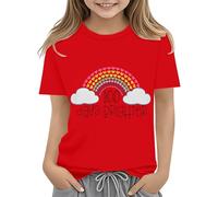 Toddler Boy Girl Vêtements d'été First Day of School Shirt In My Pre School Shirt Toddler Maternelle Chemises Bébé Manches Longues Filles, rouge, 6-7 ans