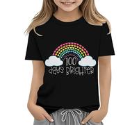 Toddler Boy Girl Vêtements d'été First Day of School Shirt In My Pre School Shirt Toddler Maternelle Chemises Bébé Manches Longues Filles, Noir , 4-5 ans