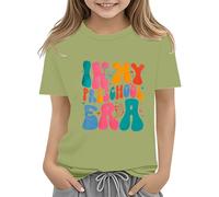 Toddler Boy Girl Vêtements d'été Premier jour de l'école Chemise dans mon préécole Chemise pour tout-petits Chemises de maternelle T-shirt cool pour fille, AG, 3-4 ans