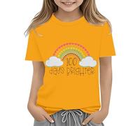 Toddler Boy Girl Vêtements d'été Premier jour de l'école Chemise dans mon préécole Chemise pour tout-petits Chemises de maternelle 1 an Body garçon, jaune, 3-4 ans