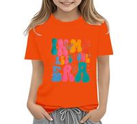 Toddler Boy Girl Vêtements d'été Premier jour de l'école Chemise dans mon préécole Chemise pour tout-petits Chemises de maternelle T-shirt cool pour fille, Orange, 4-5 ans