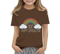 Toddler Boy Girl Vêtements d'été Premier jour de l'école Chemise dans mon préécole Chemise pour tout-petits Chemises de maternelle 1 an Body garçon, café, 8-9 ans
