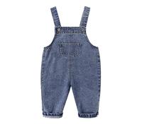Toddler Boys Denim Dungarees Cute Baby Boy Wide Leg Baggy Denim Bib Overalls Cotton Sleeveless Adjustable Infant Casual Jeans Jumpsuit Vintage Children Loose Fit Suspender Pants