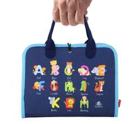 Toddler Busy Toy, Felt Quiets Book, Early Education Sensory Activity Board, Perfect for Preschool, Classroom, Home Playtime, Montessory Inspired Interactive Toy Kids Learning, 28x5x34cm Pink Blue