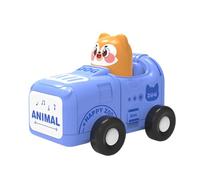 Toddler CarToys - Inertia Push Vehicles, Cartoon Animal Racing Cars| Press And Go Friction Cars, Kids Educational Play Vehicles, Toy CarsPour Garçons Filles Âgées De 1 À 3 Ans, Ensemble De Cadeaux