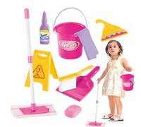 Toddler Cleaning Toys - Pretend Broom et Mop Playset, Kit de Jeu de rôles d'entretien ménager | Les placés pour Les Filles de garçons âgés de 3 Ans et Plus, Jeu d'imagination de Jouets en sall