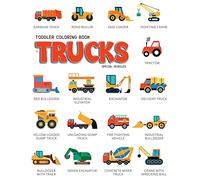 Toddler Coloring Book Trucks: Special Vehicles Cars coloring book for kids & toddlers | Boys & Girls | activity books for preschooler | kids ages 1-3 2-4 3-5