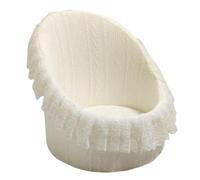 Toddler Fauteuil bébé canapé bébé câlin Sherpa Sherpa Rond en Tout-Petit canapé de Fauteuil avec 2 accoudoirs de Chaise et Bordure de Lacet canapé pour la Photographie de bébé Douche de béb