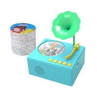 Toddler Gramophone Music Toy pour l'âge 3-6 ans - Histoire interactive et Song Player | Gadgets d'apprentissage phonographe rétro, jeux de disques narratifs, expérience sonore sensorielle, musique