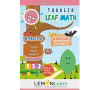 Toddler Leaf Math Workbooks 7, 8, 9 Answering "How Many?" up to 5: Interactive Think, Read, Answer, Math Games, Posters, Ages 2+