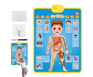 Toddler Learning Posters - 16.14x21.85 Inches Kids Speech Talking Posters, Alphabet Wall Chart, Electronic Interactive Wall Chart For Preschool Boys & Girls Sound-Based Letter Guides