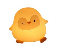 Toddler Night Light, Penguin Led Table Lamp, 4.8x4.41in Soft Warm Glow, Portable Cute Cartoon Design, Animal Nightstand Lighting for Bedroom, Study Room, Nursery, Desk