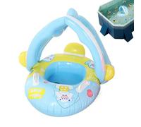 Toddler Pool Float, Swim Ring with Canopy, Portable Water Tube Raft, Built-in Seat and Sunshade, for Boys Girls Ages 6-36 Months, Summer Swimming Beach Outdoor Use