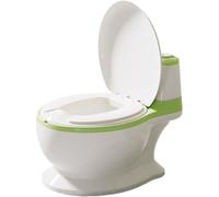 Toddler Potty réaliste 1: 1 Toilet d'entraînement Pp Tournure avec du son PVC Sound PVC Green lavable à l'épreuve des éclaboussures