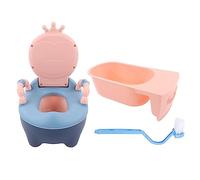 Toddler Potty Seat Polable Portable Potty Training Seat With Pu Cushion Blocking Blocking Design Anti Slip Base for Home Camping Travel Plastic White