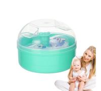 Toddler Powder Puff Container, Powder Applicator, 3.54x3.54x2.48 inches Soft Dusting Gratis, Loose Powder Dispenser for Baby and Body Care, Diaper Powder, Foundation