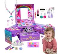 Toddler Pretend Makeup Kit, Washable Kids Makeup Set, 22/17/8cm, Compact and Portable Interactive Toys, Plaything Cosmetic Kit for Children at Home, Pp Material
