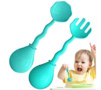 Toddler Spoons, Insulated Baby Utensils, Non-Stick Feeding Design, Soft-Tip Easy Grip Handle, Food-Grade Material, 4-Piece Set for School Kitchen Restaurant Camping