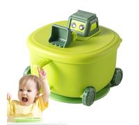 Toddler Suction Bowl, Dining Cartoon Bowl, Portable Kids Food Dish, 3.94x6.3x4.84 inches Compact Tableware with Double Side Handles, Ideal for Travel, Camping, Picnic Fruits, Soup, and Rice