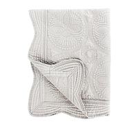 Toddlers and Baby Personlized Quilt Monogram lightweight Blanket Embossed Cotton Quilt four Seasons Scalloped 36"" x 46"" Newborn Baby Boy/girl Gift (Gray)