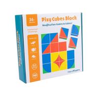 Toddmomy 1 Boîte Pouvoir des Blocs de Construction logique Bloc de pensée Spatiale Blocs d'empilement en Bois Bloc de Construction Bambou Coloré