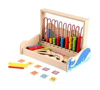 Toddmomy 1 Ensemble Boulier Bois Éducatif pour Outil Apprentissage des Mathématiques Éveil pour Calcul Mental et Comptabilité pour Noël