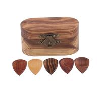 Toddmomy 1 Ensemble Choisir la boîte de Rangement Porte-médiators cueillir Un Rangement médiators de Guitare Folk Petits Choix de Guitare Support de médiator pour Guitare Bois de zèbre