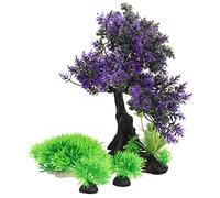 Toddmomy 1 Ensemble Décor de Poisson Tank Ensemble de Plantes Artificielles Abs pour Aquarium Ornements Naturels de Paysage Aquatique Décoration de Réservoir de Poissons