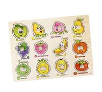 Toddmomy 1 Ensemble Éducatif Bois pour Garçon Fille Puzzle Bois de Fruits pour Développer Motricité Fine et Apprentissage pour Garçons et Filles