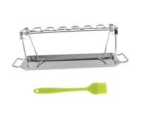 Toddmomy 1 Ensemble Gril en Acier Inoxydable Grille Barbecue Grill extérieur rôtissoire de Camping Barbecue Robuste Outil de Gril Grille pour Barbecue Silver