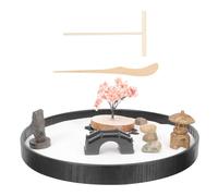 Toddmomy 1 Ensemble Jardin Zen de Bureau de Décoration Sable de Paysage Zen Accessoire de Détente pour Bureau et Maison