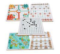 Toddmomy 1 Ensemble Jeu de Société Échiquier Jeu de Vol et Cinq à Suite Familiale Éducative pour Adultes