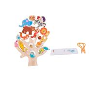 Toddmomy 1 Ensemble Jeu Équilibre Bois Animaux Empilables Éducatif pour Cognitif et Social Colorées