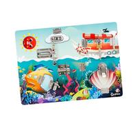 Toddmomy 1 Ensemble Tableau de Jeu Éducatif à Déverrouiller pour Garçon Fille Cognitif pour Garçons et Filles Apprentissage Précoce et Développement des Compétences Ludiques Motif Marin