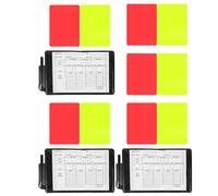 Toddmomy 1 Jeu de Cartes d'arbitre de Football - Carton Rouge et Jaune avec Housse de Rangement et Feuilles de Score - Kit de pénalité d'expulsion pour Match, Stade ou compétition