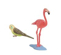 Toddmomy 1 Jeu Ornements De Flamants De Perroquet Jouets D'éveil Décor De Modèle D'oiseau Imitation Oiseau pour Enfants Décor D'oiseau De Simulation PVC 2 Pièces