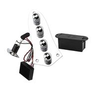 Toddmomy 1 kit de plaque de contrôle précâblée pour basse avec faisceau de câblage, préampli actif 9V intégré, boutons à dôme, réglage du volume, du mixage, de la tonalité et de