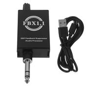 Toddmomy 1 kit de suppression du Larsen pour microphone - Processeur de microphone portable alimenté par USB - Boîtier de contrôle audio anti-larsen pour enregistrements en direct et à domicile