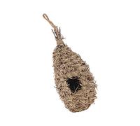Toddmomy 1 Pc Nid d'oiseau Ovale Nid de Perroquet nid en Cage pour perruches nichoir Oiseaux Maisonnette pour Oiseaux abri à Oiseaux Suspendu Oiseau Qui dort Maison Herbe de Montagne Yellow