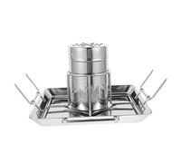 Toddmomy 1 Pièce Assiette de Poulet grillé poêle Plateau Grille à rôtir Grillage étagère Gril de Poulet Barbecue extérieur Plaque de Barbecue Grille Non Collante Acier Inoxydable