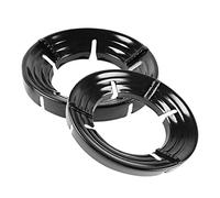 Toddmomy 1 Pièce couverture d'économie d'énergie cuisson seul brûleur à inoxydable protecteur pare-brise de cuisinière à rassembler le capot d'économie d'énergie du feu le fer Noir