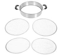 Toddmomy 1 Tamis à Terre Multi-usages avec poignée 25 cm | Comprend 4 Tamis interchangeables | Idéal pour tamiser la Terre, Les Pierres, Le Compost et Les débris | Maille 3/6/9/12 mm