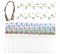 Toddmomy 10 Ensembles Charm Keychains with Tropical Fish Tail and Pendants Alloy Ocean Accessories for Party Favors and Bag Decorations