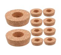 Toddmomy 10 Pièces Bouchons Liège pour Pots Verre Trou Central Couvercles Étanches pour Vases Hydroponiques Bouchons Coniques pour Jardinage Hydroponique