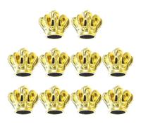 Toddmomy 10 Pièces Breloques Mini Couronne en Pvc Doré pour Fabrication de Bijoux et Bricolage Diy, Forme Couronne Créative et Délicate pour Artisanat