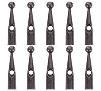 Toddmomy 10 PièCes De Perles D'ExtréMité En MéTal Pour Parapluie Couvercles De Nervure De Parapluie Avec Trou De 2.4 Mm Accessoires De RéParation De Pliant Compatible Avec Divers ModèLes De