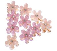 Toddmomy 10 Pièces Épingle à Cheveux En Cristal Barrettes à Cheveux Strass Pinces à Cheveux Décoratives Pinces à Cheveux Femmes Petit Fantaisie Griffe Rose Alliage De Zinc